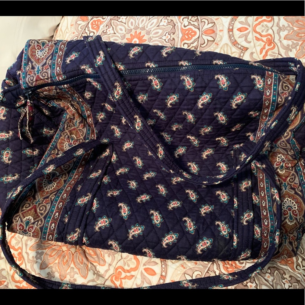 Vera Bradley “Navy” pattern duffle and tote bag